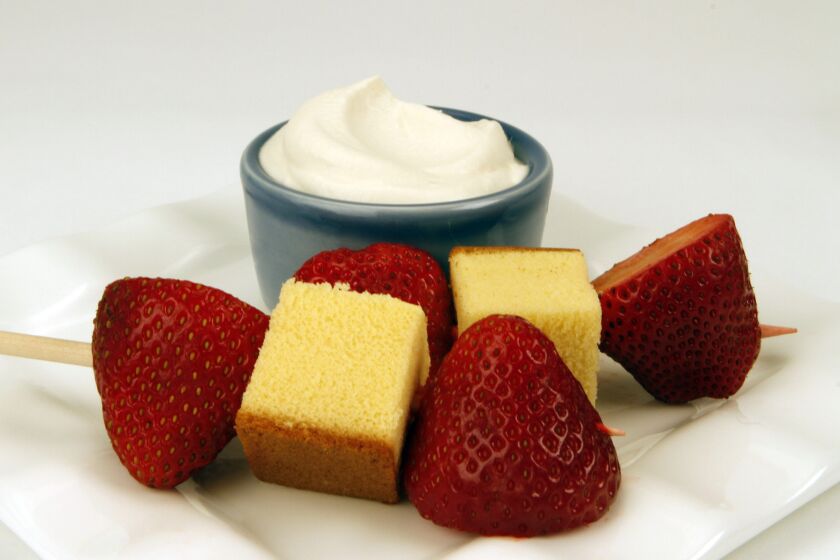 A classic dessert made even more fun when it's served on a stick. Recipe: Strawberry shortcake