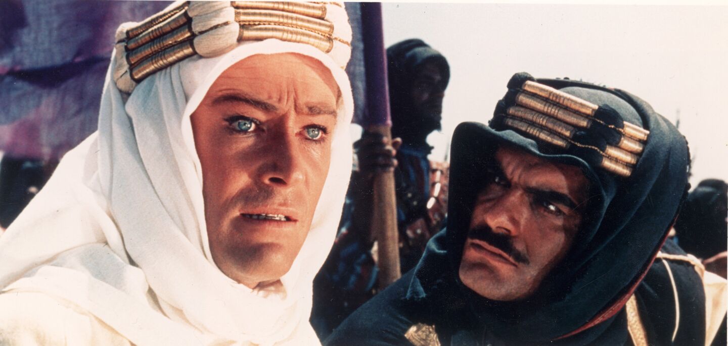 The Egyptian-born actor, right, rose to international acclaim after starring with Peter O'Toole in "Lawrence of Arabia." He went on to make some 90 movies in his career, including "Doctor Zhivago" and "Funny Girl." He was 83. Full obituary