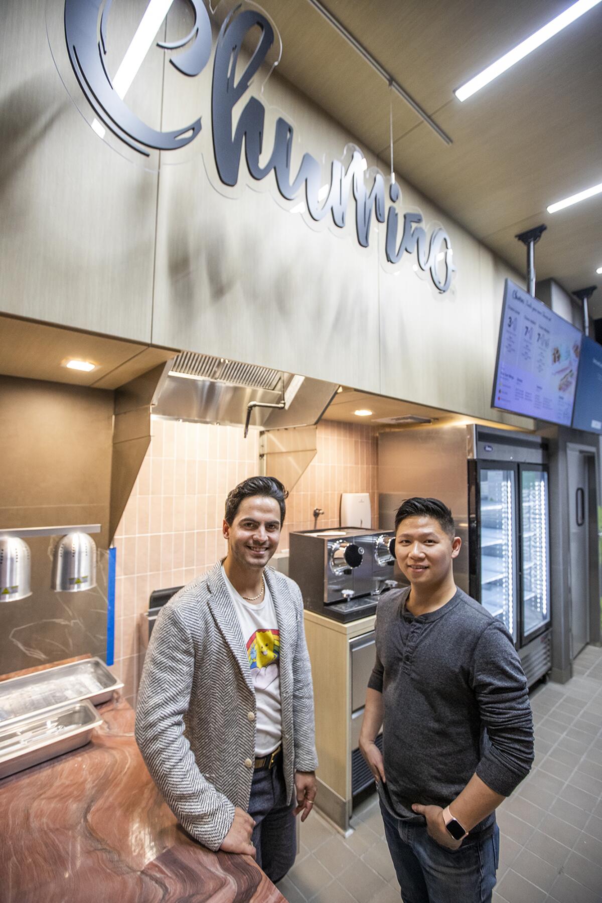 Nicolas Silva, left, and Kelvin Tan are the owners of Churrino at Collage at South Coast Plaza.