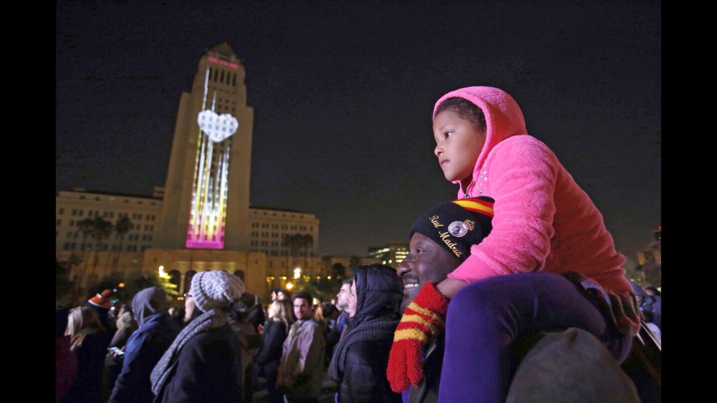 Grand Park New Year's Eve celebration draws 40,000 Los Angeles Times