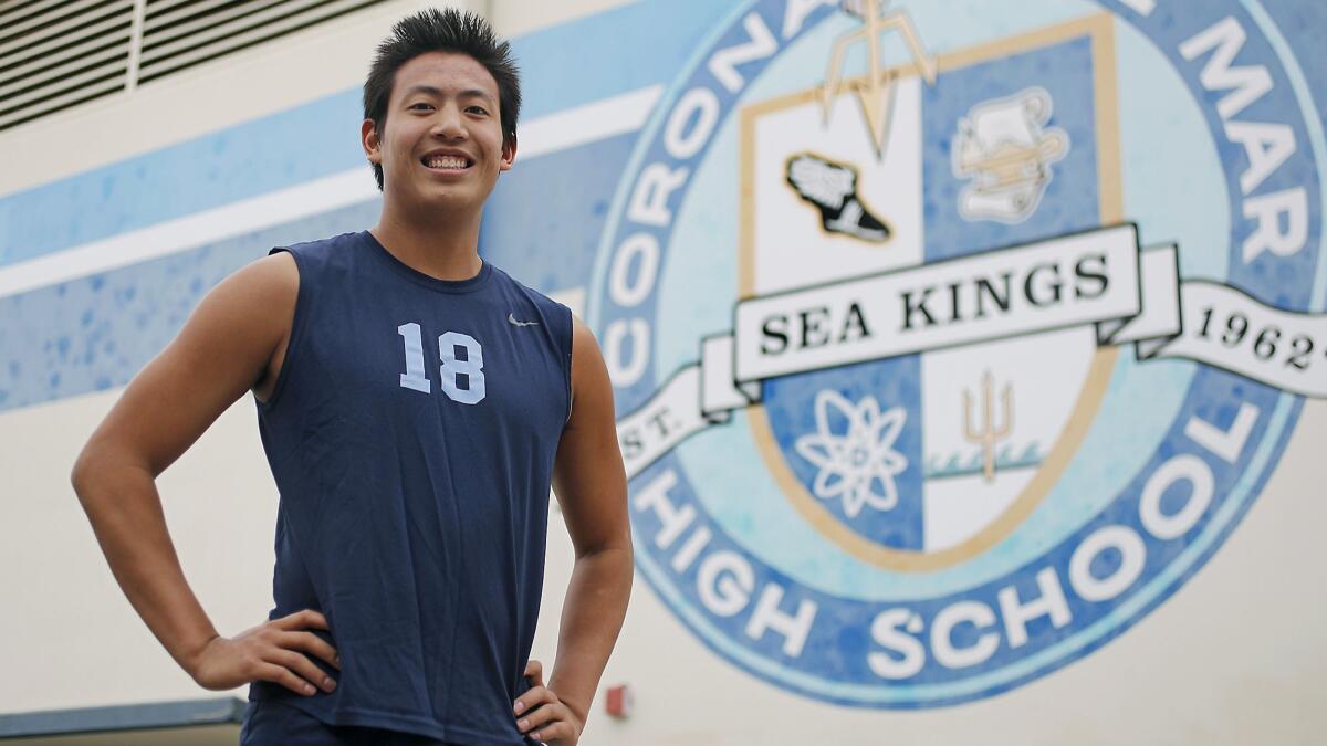 Corona del Mar High senior setter Patrick Paragas helped the Sea Kings complete the sweep of the CIF Southern Section and CIF State regional boys’ volleyball titles.
