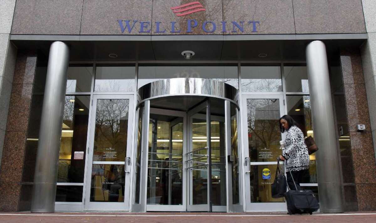The chief executive of WellPoint Inc. and other insurance industry executives are meeting with White House officials Wednesday about the rollout of the federal healthcare law.