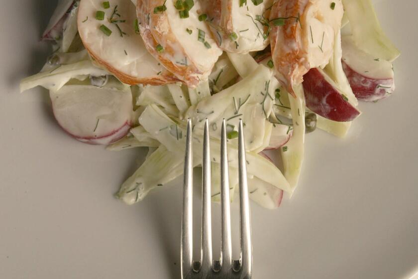 For the food section, Lobster Salad, with fennel and radishes.