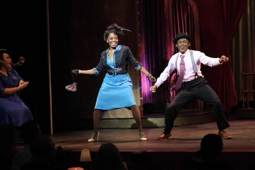 Felicia Farley and Mark Antony Howard in CCAE Theatricals' "Ain't Misbehavin': The Fats Waller Musical Show."