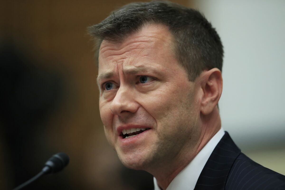 Former FBI Agent Peter Strzok testifies before a House Judiciary Committee hearing in July 2018.