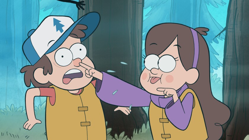 A scene from the animated series “Gravity Falls.”