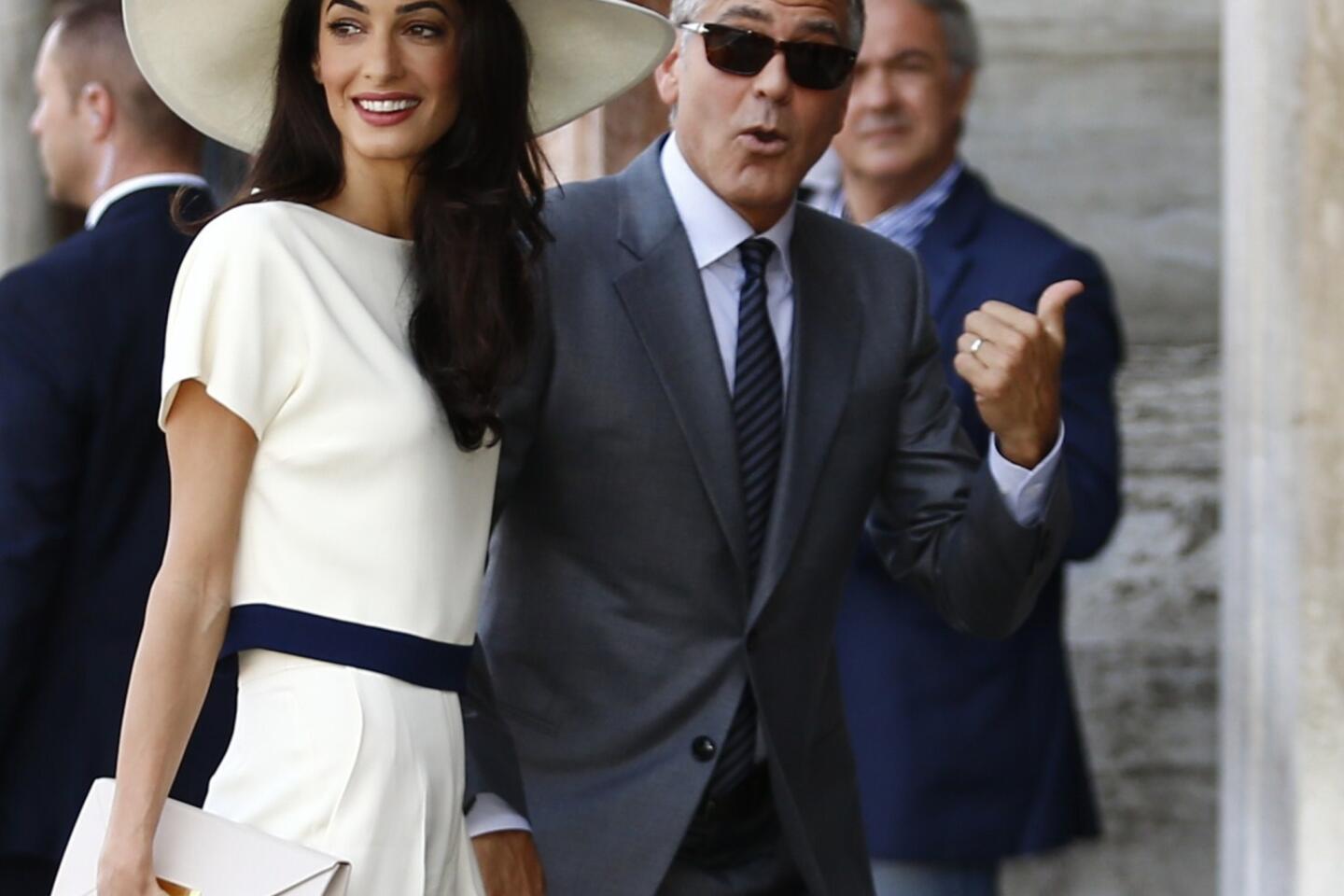 George Clooney and Amal Alamuddin are married in Venice - Los Angeles Times