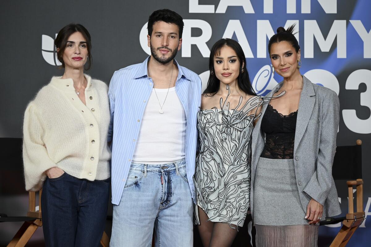 Paz Vega, Sebastián Yatra, Danna Paola y Roselyn Sanchez son anfitriones de la edición 24 de Latin Grammy en Seville, España.