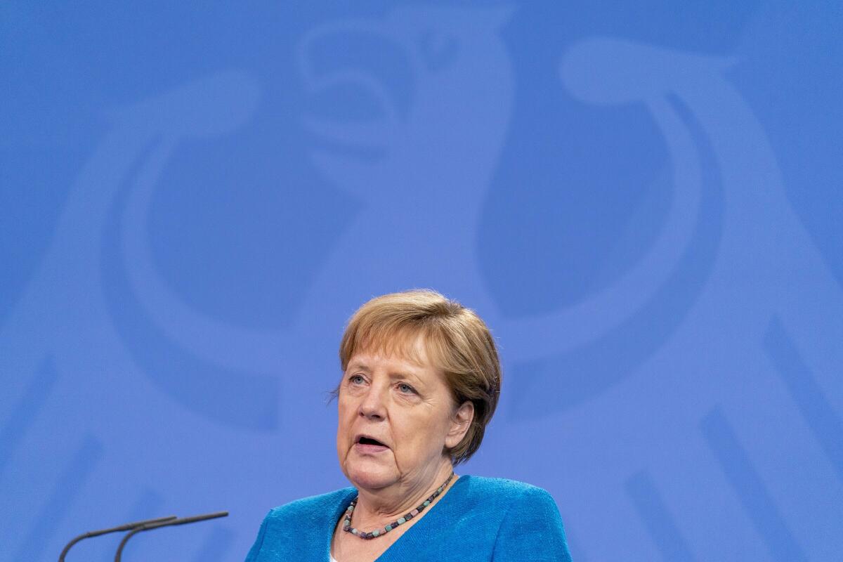 La canciller alemana Angela Merkel,.