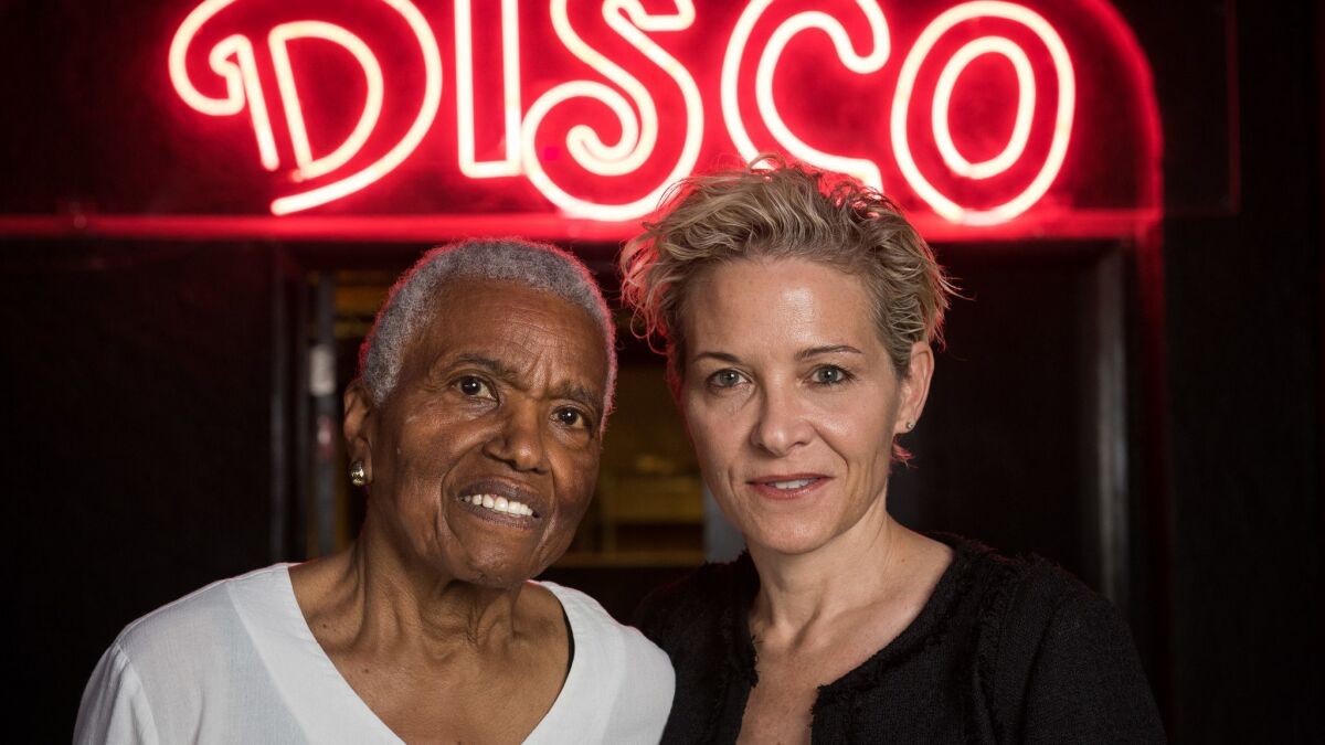 Jewel Thais-Williams, left, is shown with director C. Fitz, whose documentary "Jewel's Catch One" takes a look at the nightclub owner and her historic L.A. venue.
