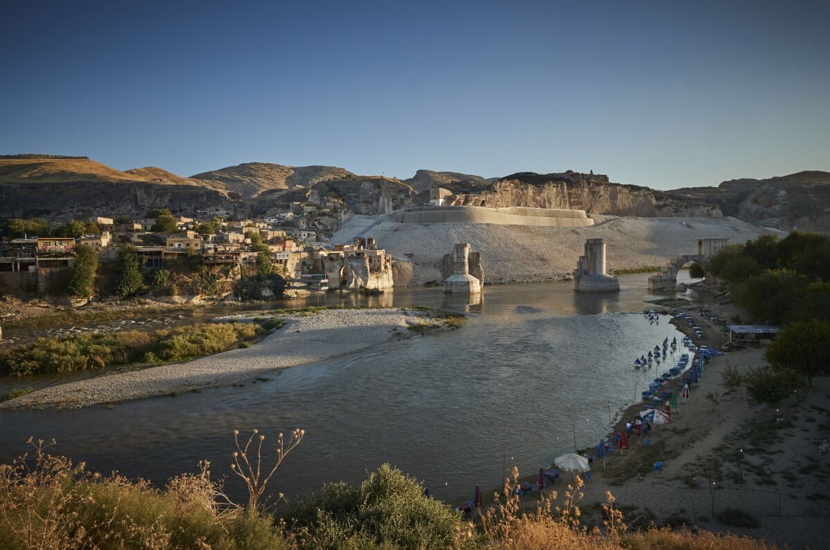 The town of Hasankeyf on the banks of the Tigris River 