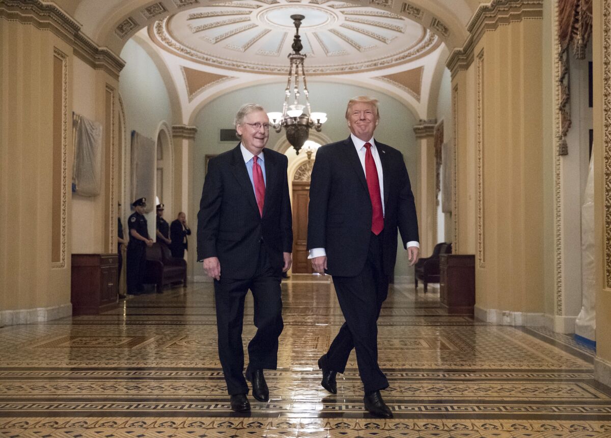 President  Trump and Senate Majority Leader Mitch McConnell