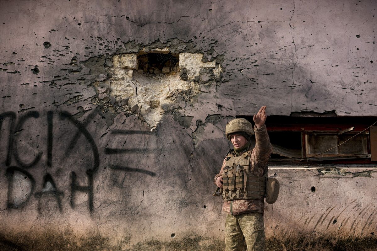 A Ukrainian soldier.