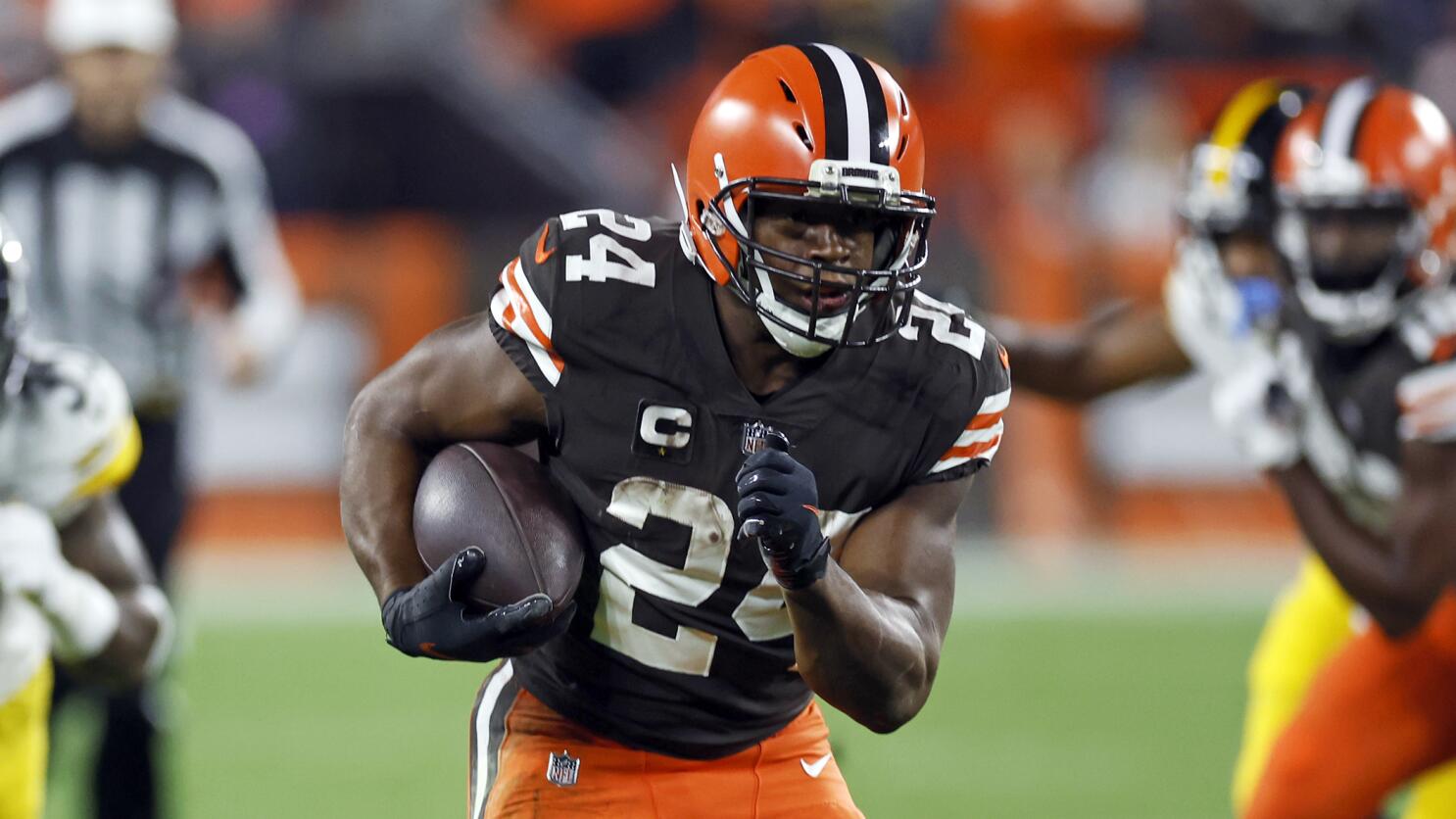 Chubb, Browns face 'heavyweight' run test against Falcons - The San Diego  Union-Tribune