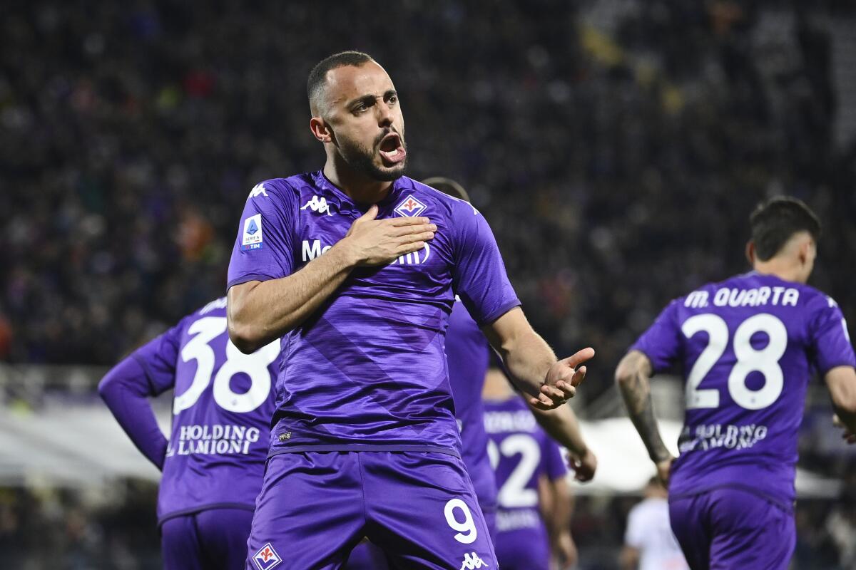 Fiorentina's unbeaten run at 14 after draw with Atalanta - The San Diego  Union-Tribune