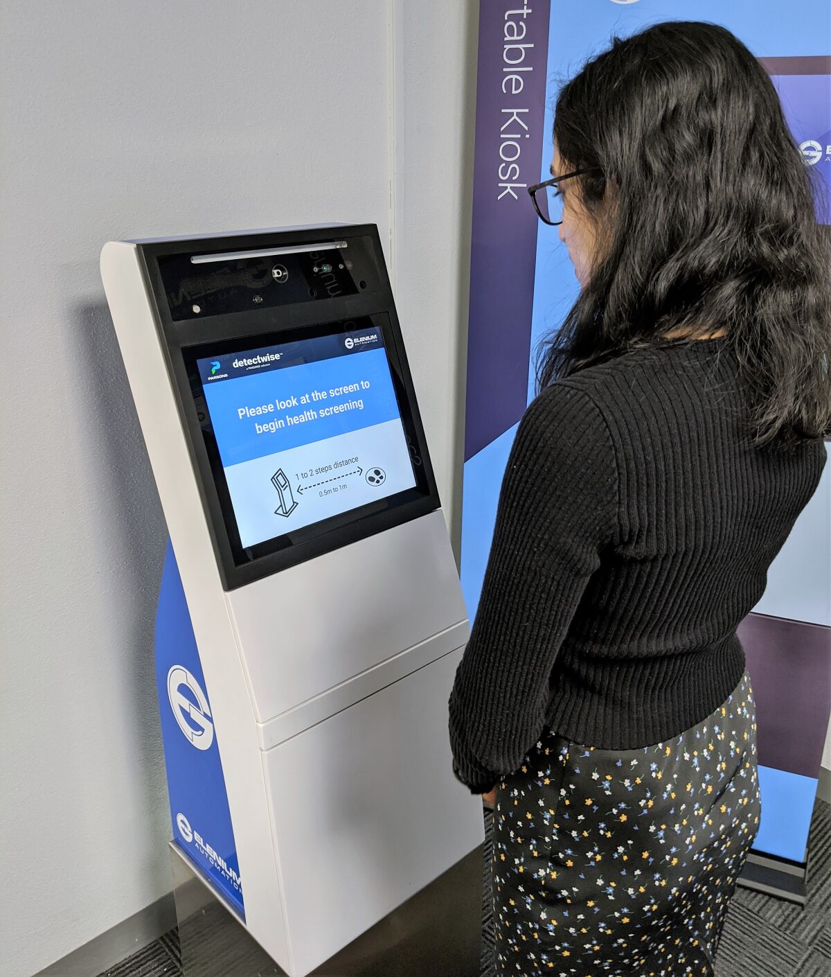 Parsons had developed a touch-less kiosk to screen for coronavirus.