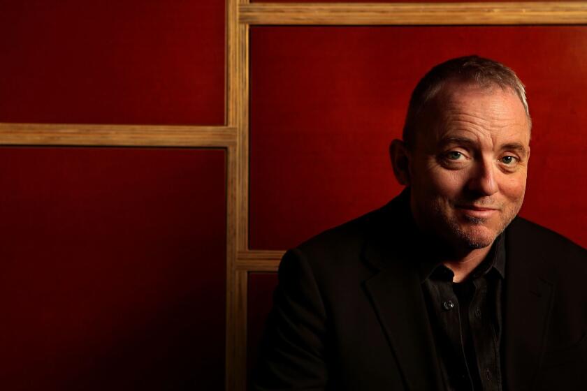 SANTA MONICA, FEBRUARY 11, 2015: Novelist and screenwriter Dennis Lehane, who has recently moved to Los Angeles, is photographed at his office in Santa Monica on February 11, 2015. (Mel Melcon/Los Angeles Times)