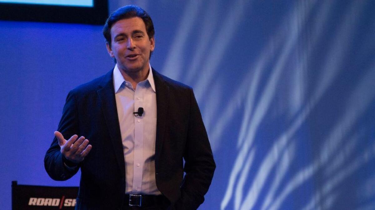 Mark Fields, CEO of Ford, delivers the keynote speech on Nov. 15 at AutoMobility L.A., the run-up to the Los Angeles Auto Show.