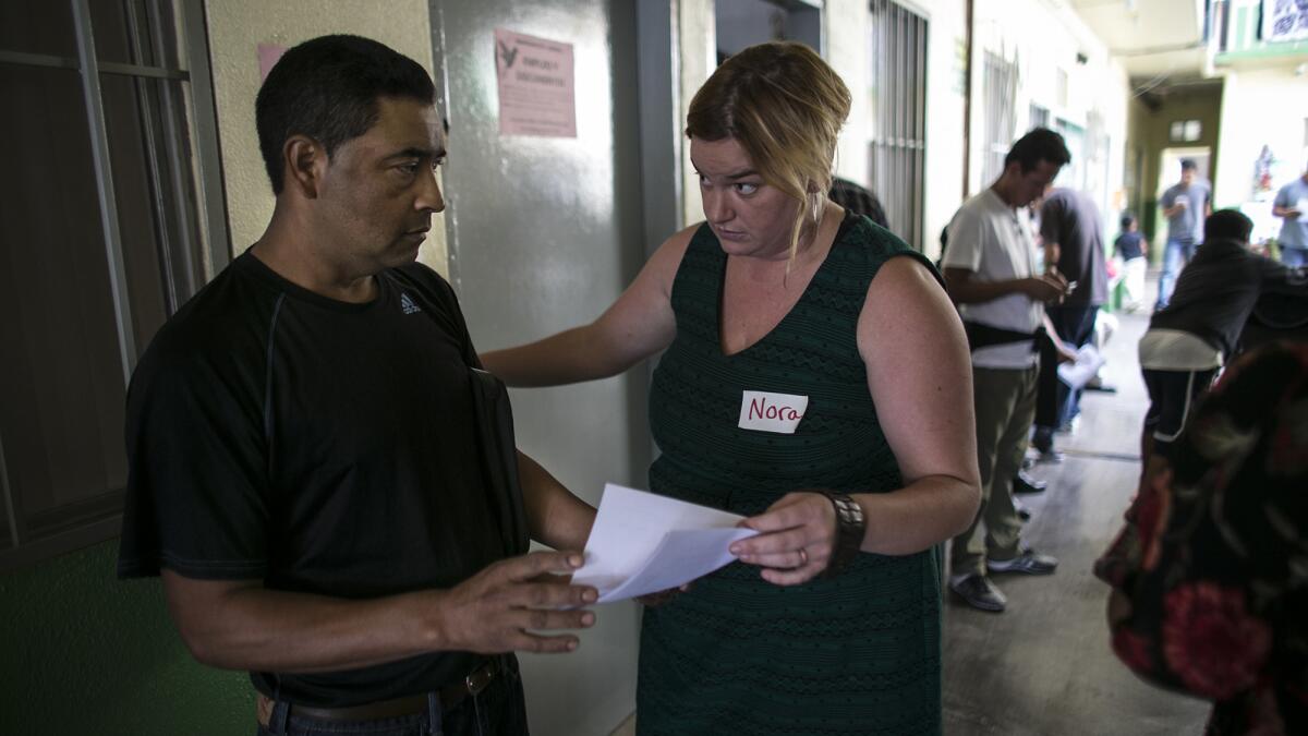 Attorney Nora Phillips brought together attorneys and advocates to counsel immigrants at a clinic in Tijuana.