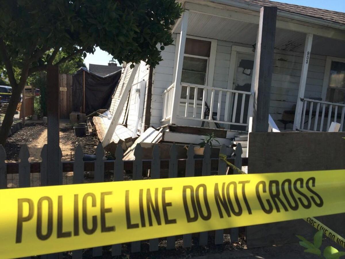 A home in Napa was badly damaged in the earthquake.