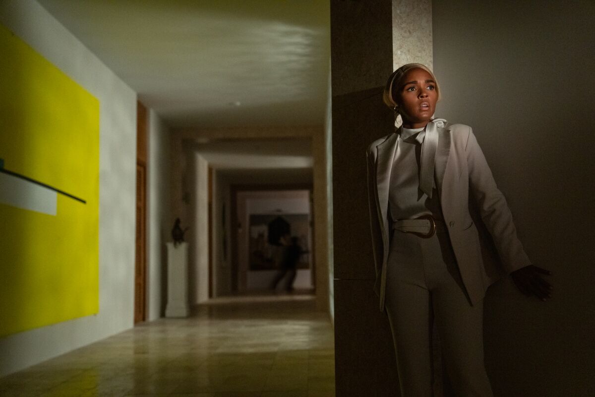Janelle Monae as Andi in 'Glass Onion: A Knives Out Mystery."