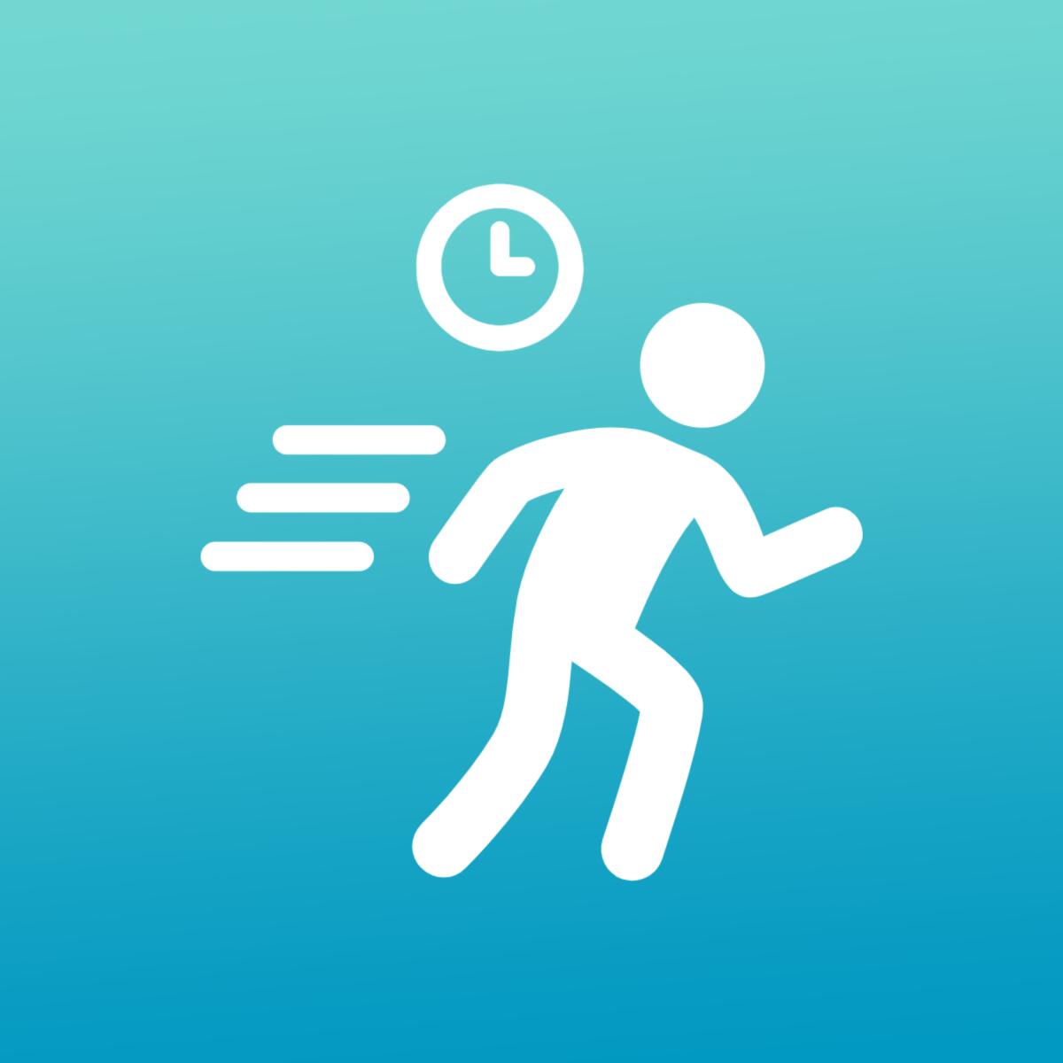Pictogram of person running