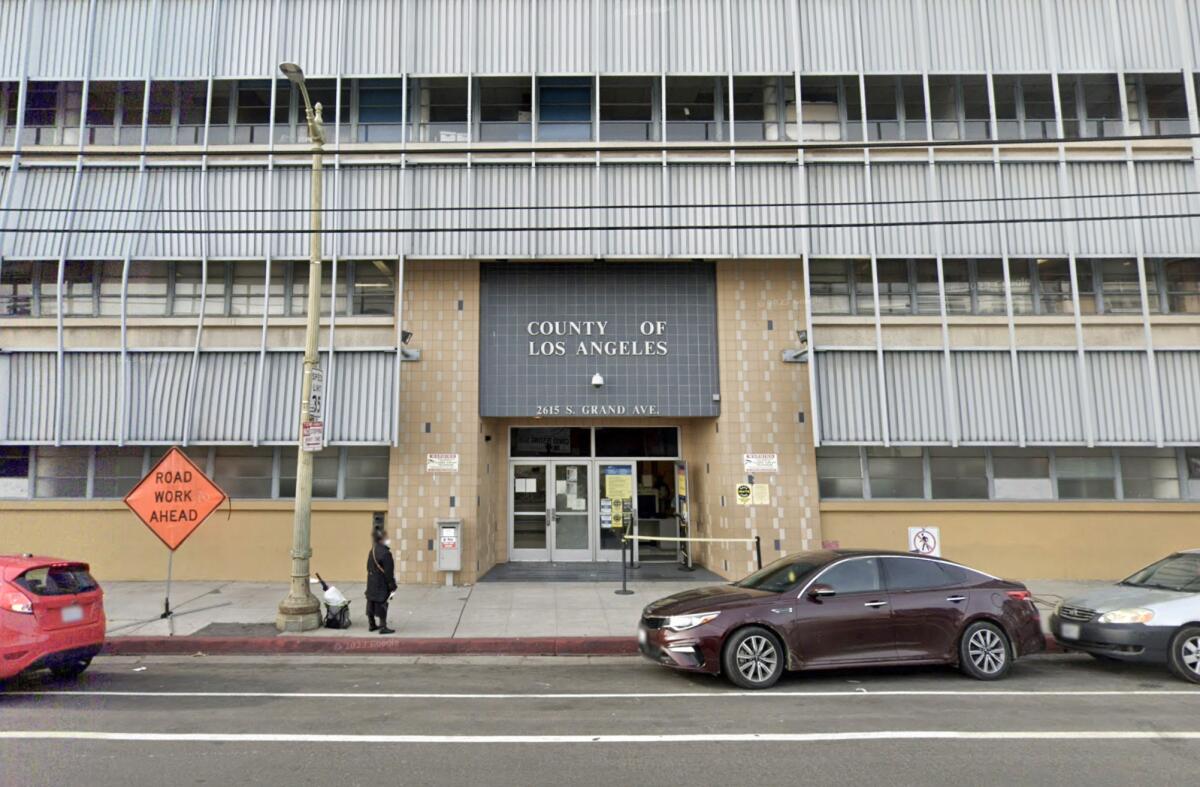 The exterior of the Los Angeles County Department of Public Health.
