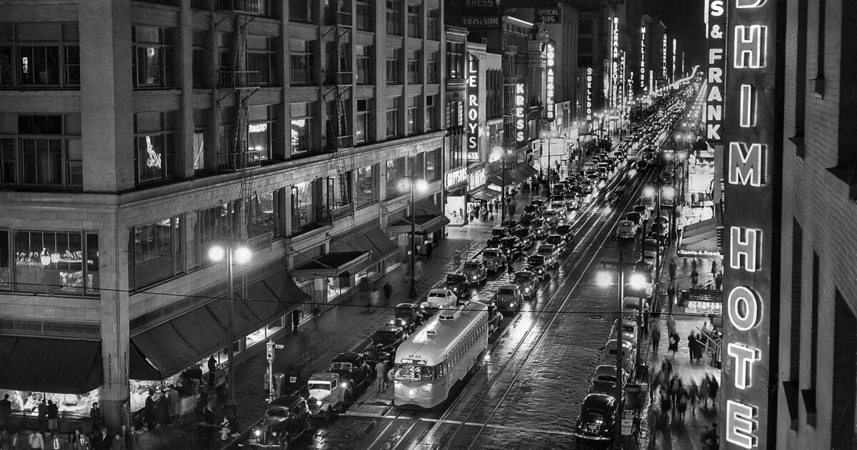 From the Archives: Sparkling night on Broadway in L.A.