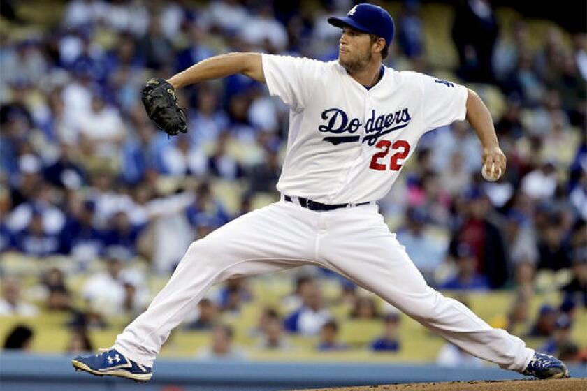 Dodgers ace Clayton Kershaw pitched seven scoreless innings.