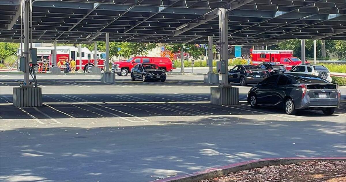 Huntington Beach Fire Department was called Friday to Central Library, where chemical fumes caused a temporary evacuation.
