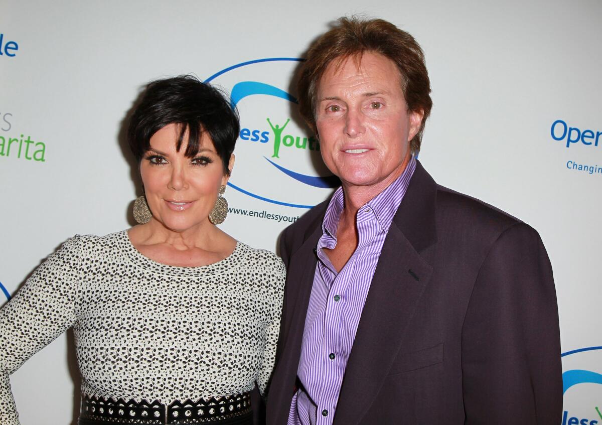 Kris and Bruce Jenner attend the Endless Youth & Life store opening celebration in Beverly Hills on Nov. 11, 2010.