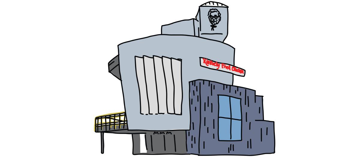 illustration of PoMo KFC