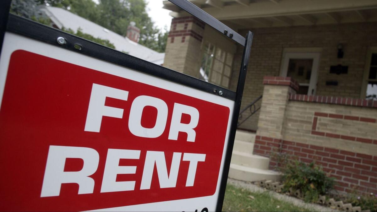 A self-described busybody has opinions about rental property. Above, a "for rent" sign outside a home.