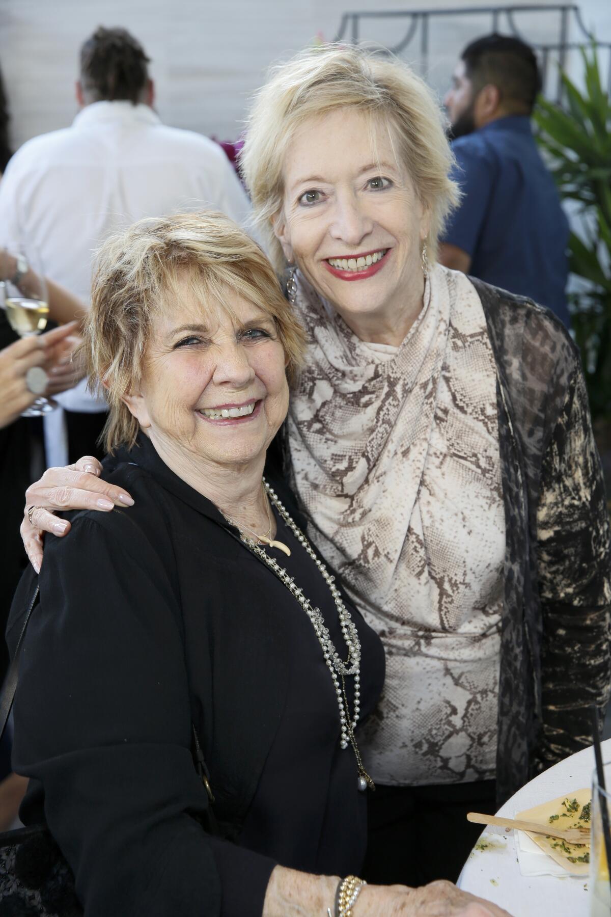 Former editor of Bon Appétit, Barbara Fairchild, right, with restaurateur Joan McNamara at Culinary Arts Scholarship Dinner.
