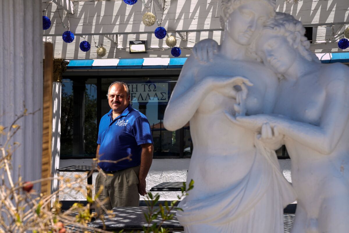 Larry Dabour is owner of the Mad Greek Cafe in Baker, Calif. 