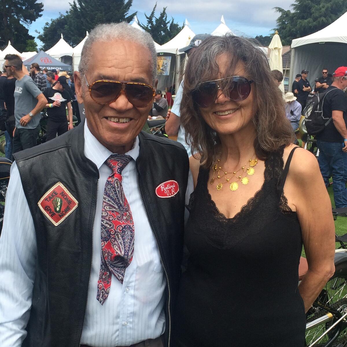 Cliff Vaughs and his "other half," Daniella Sapriel, at the Quail Motorcycle Gathering in May 2016.