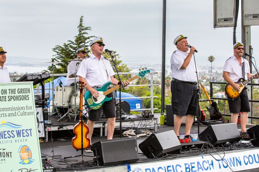 Captain J & the Jive Crew opened Pacific Beach’s Concerts on the Green series on July 24 in Kate Sessions Park.