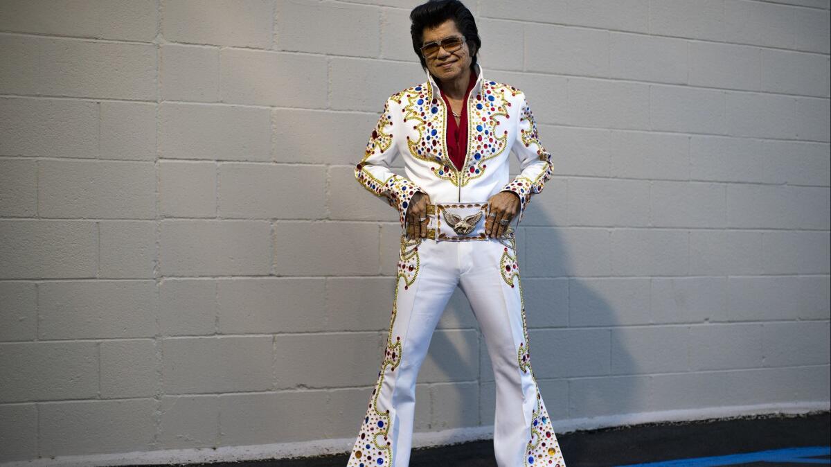 Manuel Toi GB, known as Thai Elvis, performs at Thai restaurants around Los Angeles and in Thailand.