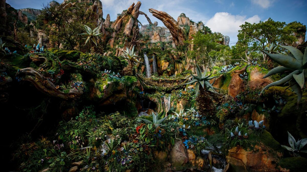 Pandora at Walt Disney World's Animal Kingdom in Florida treats the entire land as environmental storytelling. (Jay L. Clendenin / Los Angeles Times)