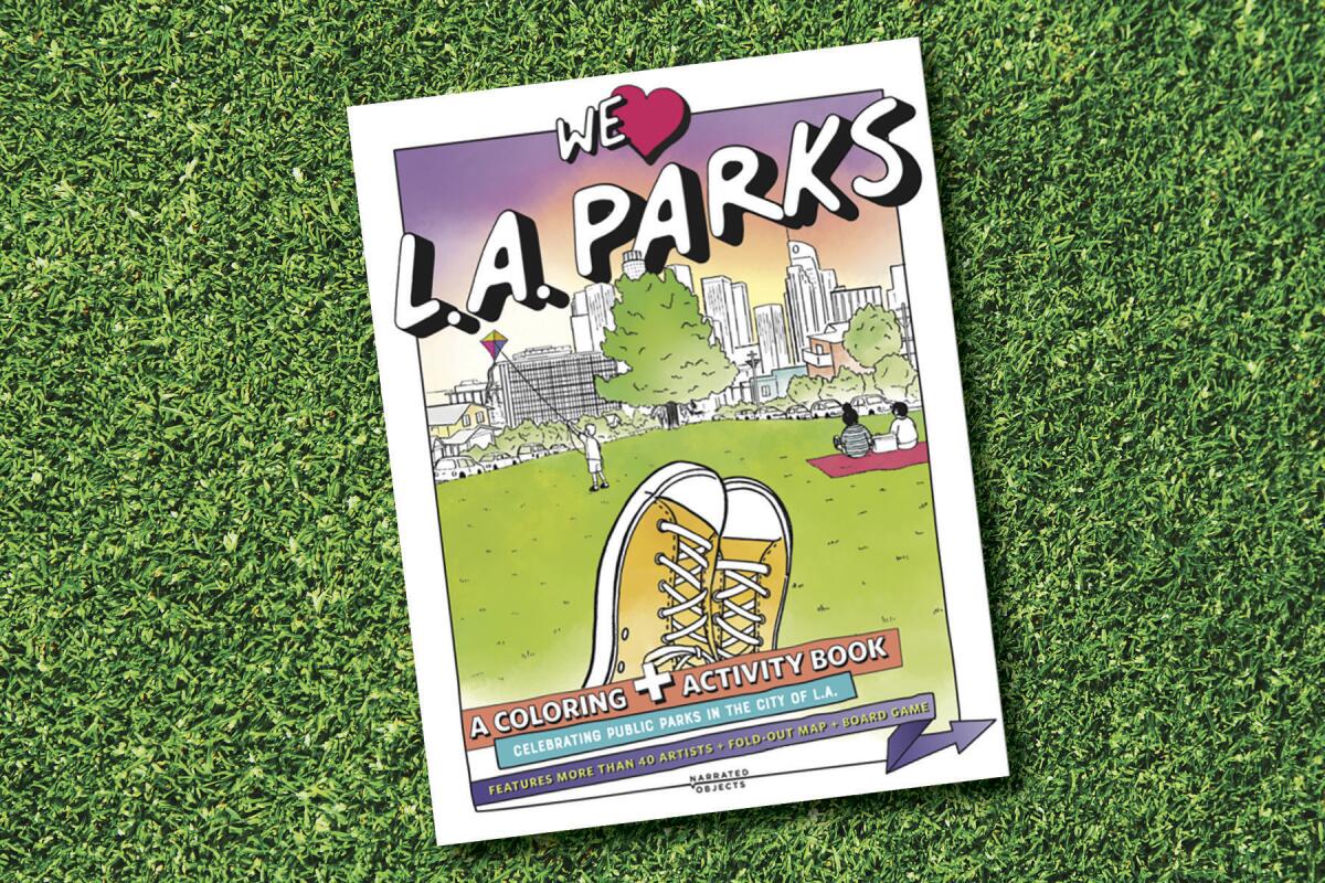 Cover of the L.A. parks coloring book.