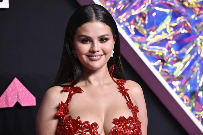 Selena Gomez arrives at the MTV Video Music Awards on Tuesday, Sept. 12, 2023, at the Prudential Center in Newark, N.J. (Photo by Evan Agostini/Invision/AP)