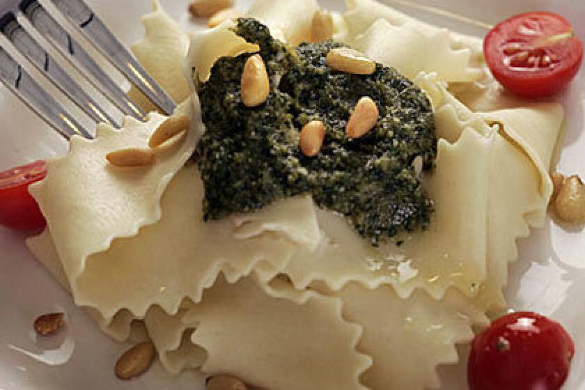SIMPLE: Pappardelle is good with a pesto sauce that kids can make in a blender.