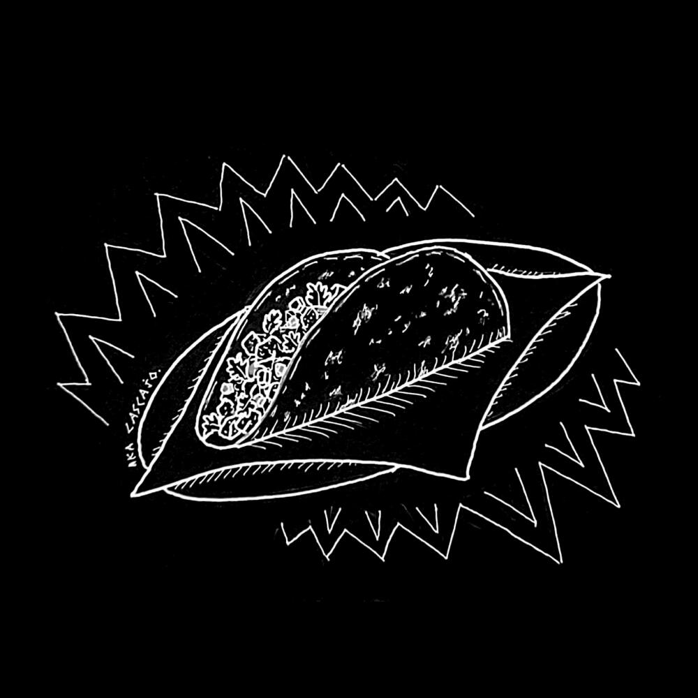 Drawing of a taco 