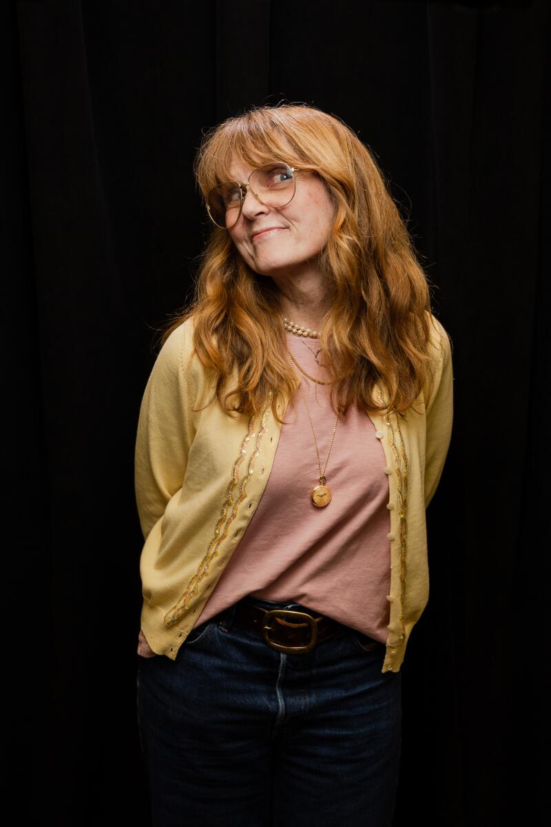 Los Angeles, CA - April 21: Elizabeth Crane in the Los Angeles Times Portrait Studio at the Festival of Books in Los Angeles, CA, Sunday, April 21, 2024. (Myung J. Chun / Los Angeles Times)