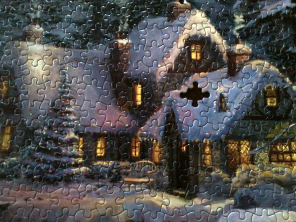 A jigsaw puzzle starts and ends the Erskine family's Christmas season.