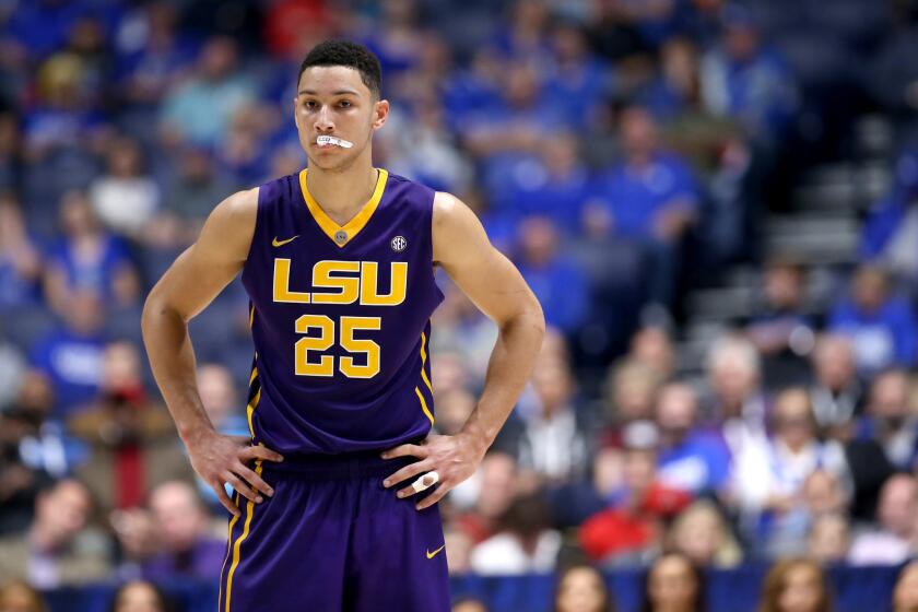 1. PHILADELPHIA: Ben Simmons, forward, 6-10, 239, LSU -- The positives are his all-around skills handling the basketball, something the 76ers need. The negatives are his shooting and competitiveness.