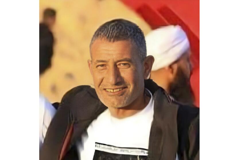 This undated photo shows Kaid Farhan Al-Qadi, 52, who was held hostage by Hamas militants in Gaza. On Tuesday, Aug. 27, 2024, the Hostages Families Forum announced he has returned to Israel. (The Hostages Families Forum via AP)