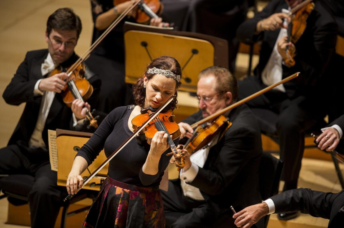 Violinist Hilary Hahn and the L.A. Phil at Walt Disney Concert Hall.