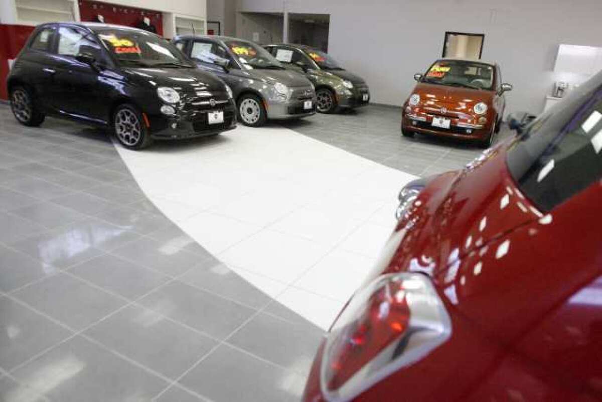 The Fiat dealership is under construction, but is open to the public in Glendale.
