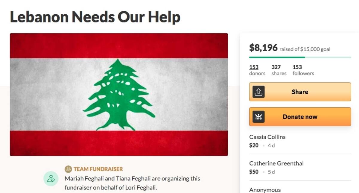A GoFundMe by an Encinitas family is supporting Lebanon after the explosion in Beirut.